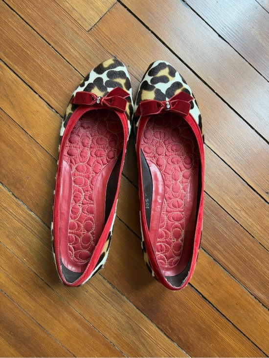 Coach Shoes - Y2k RARE Vintage Coach ocelot leopard flats